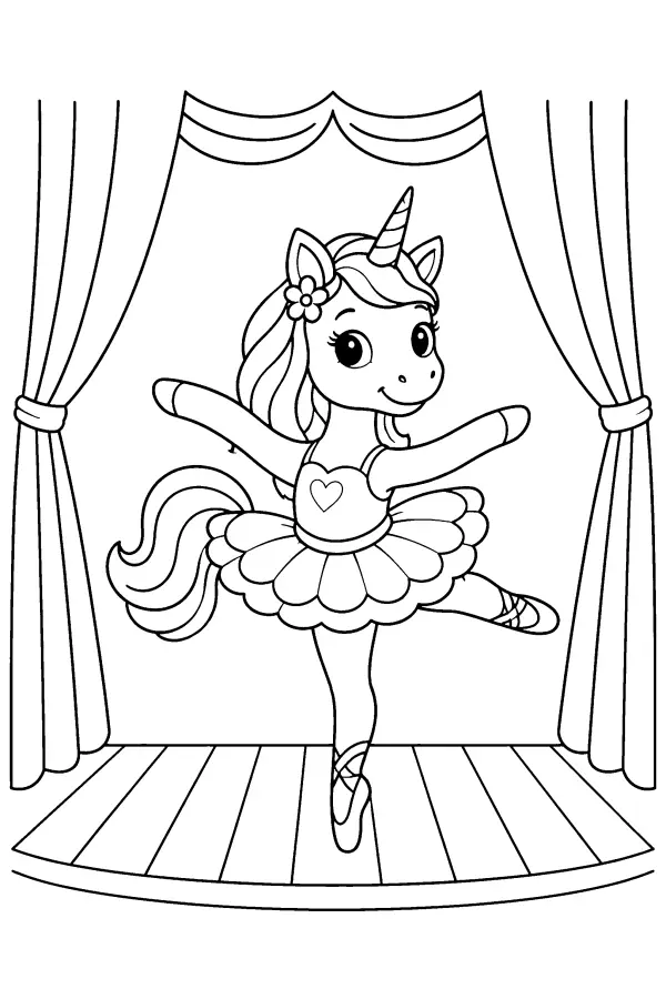 Ballerina on Stage