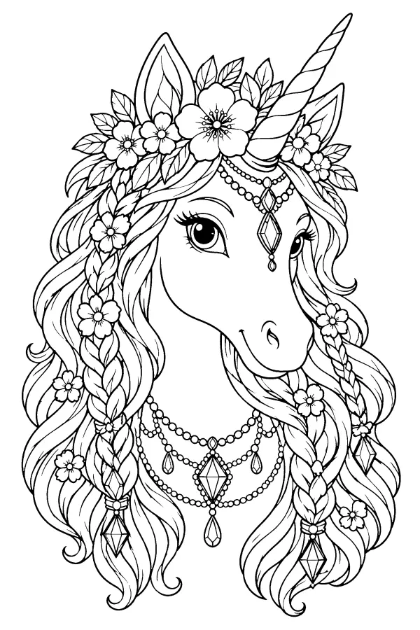Braids and Jewels Portrait