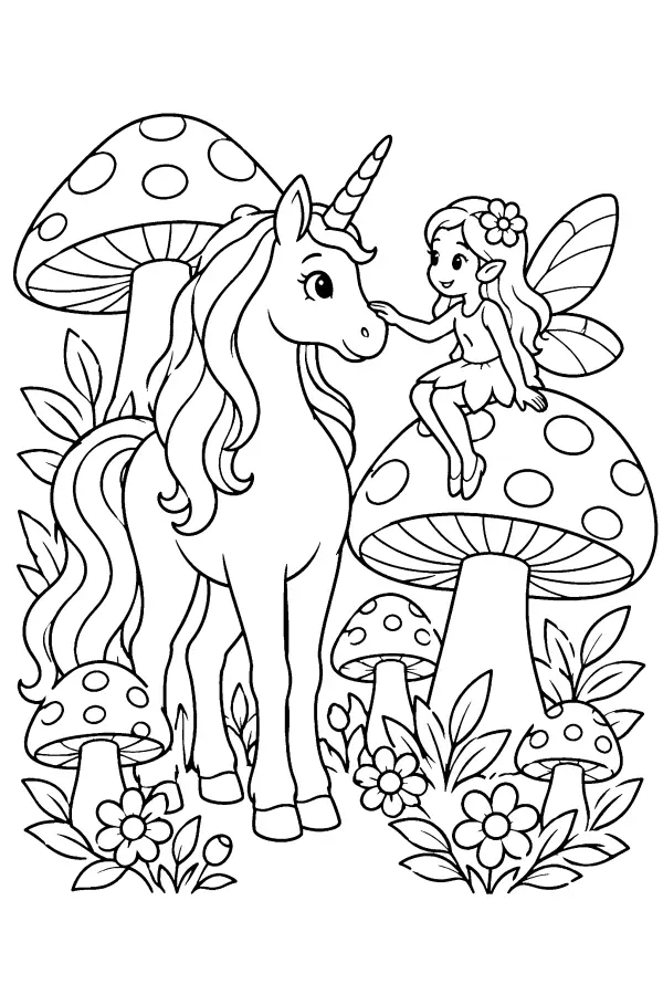 Fairy on a Mushroom