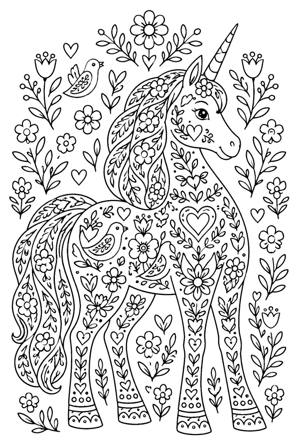 Folk Art Unicorn