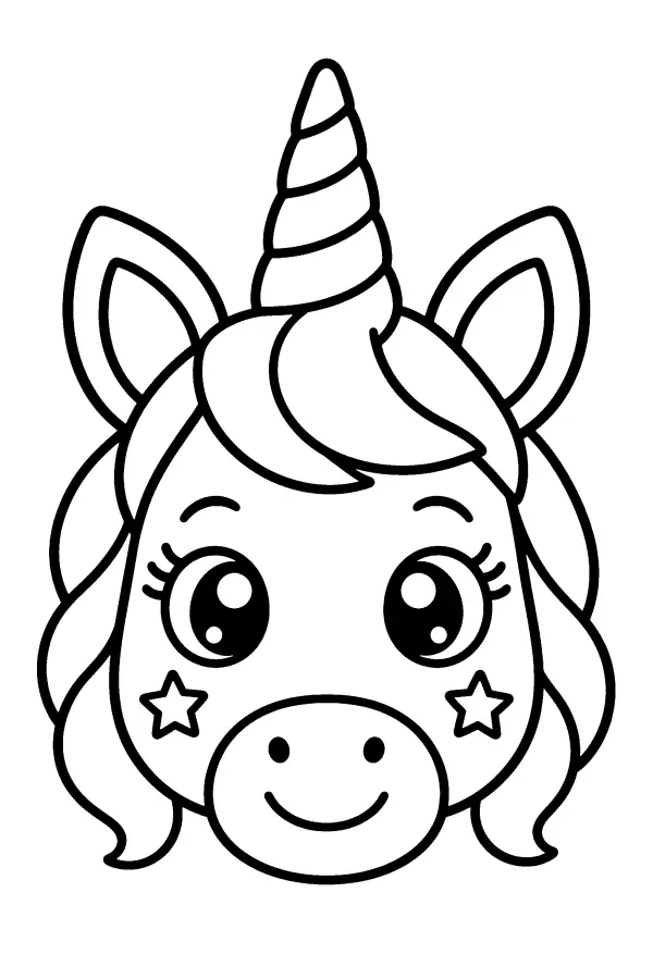 Star Cheeked Unicorn Face