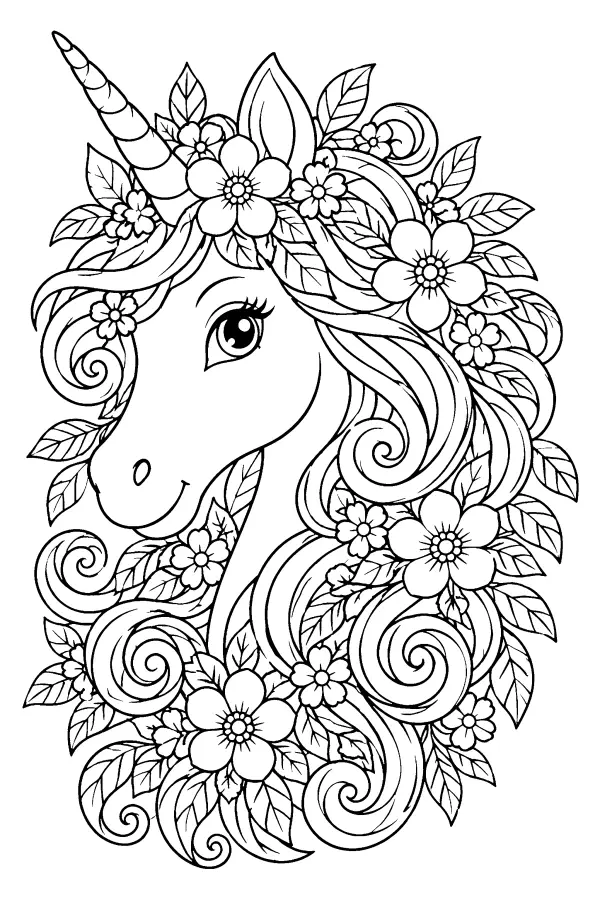 Swirling Floral Mane