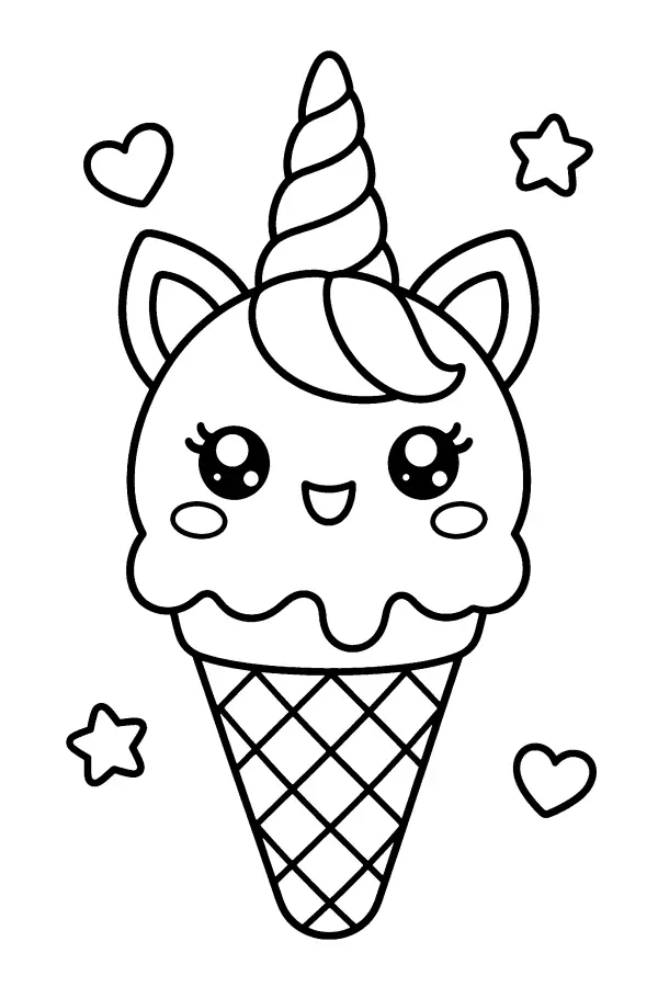 Unicorn Ice Cream Cone