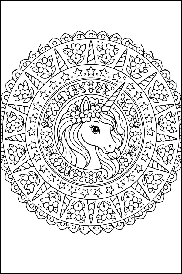 Unicorn Mandala Rings