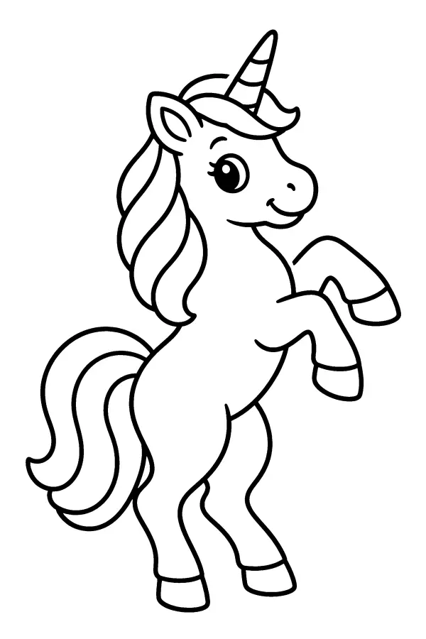 Unicorn Rearing Up