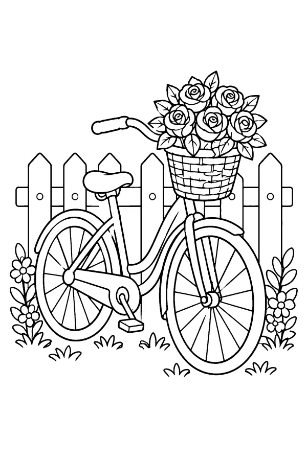 Bicycle Rose Basket