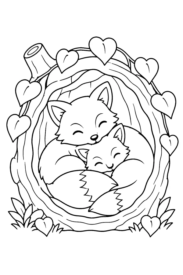 Foxes in a Log