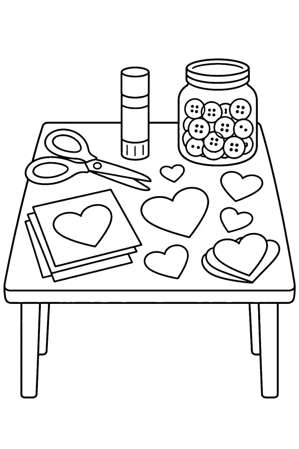 Heart Craft Table