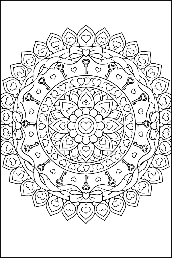 Heart Key Mandala