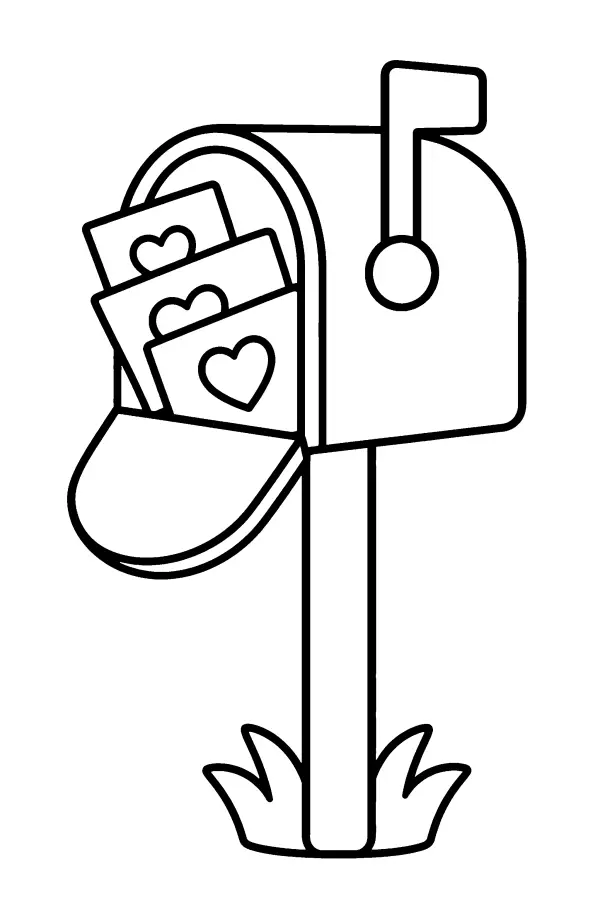Heart Mailbox Post