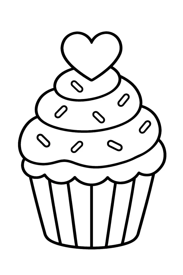 Heart Topped Cupcake