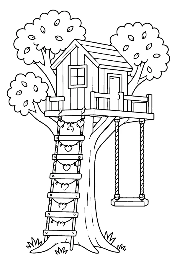 Heart Treehouse Swing