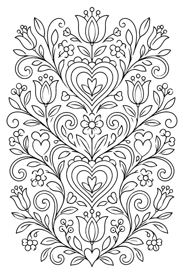 Heart Tulip Mandala