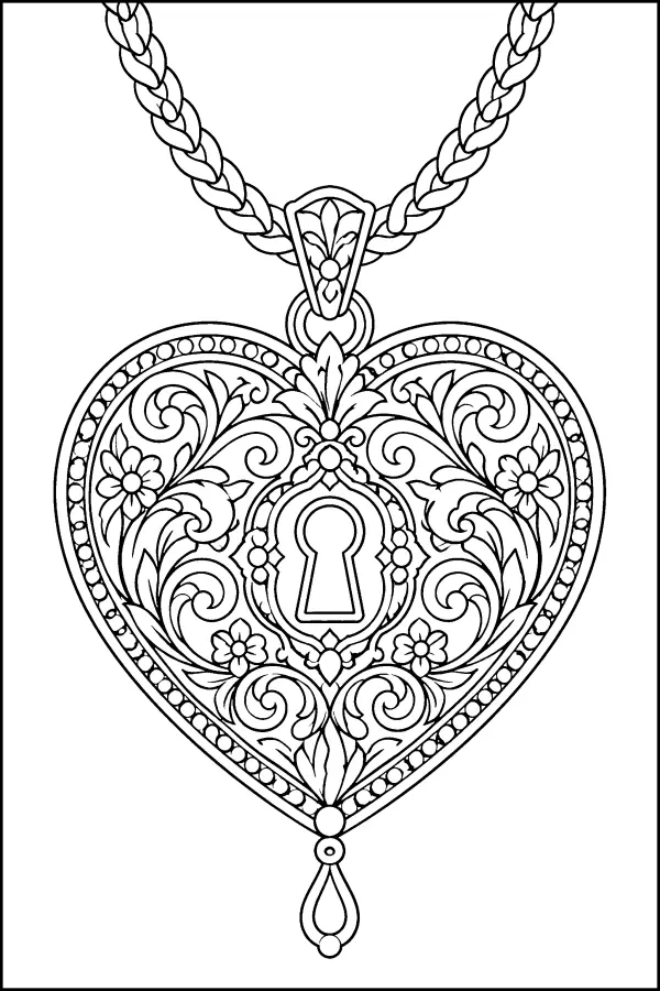 Ornate Heart Pendant