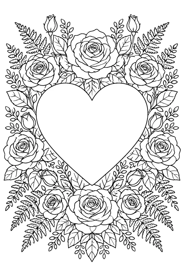 Rose Heart Frame