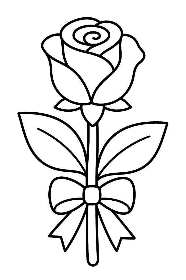 Rose With Bow