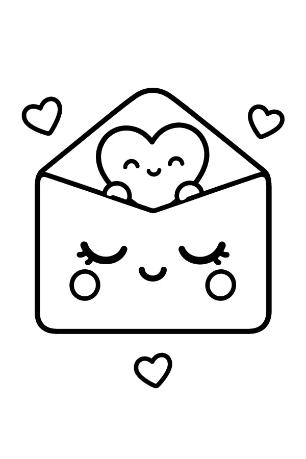 Sleepy Heart Envelope