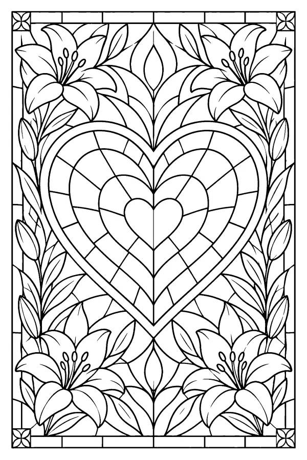 Stained Glass Heart