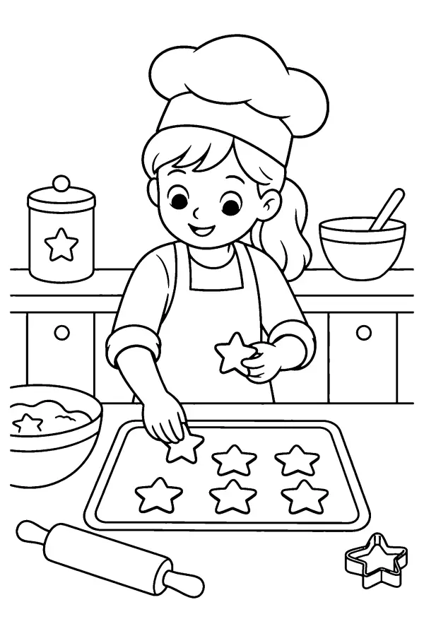 Baking Star Cookies