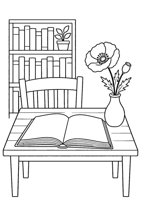 Book And Poppy