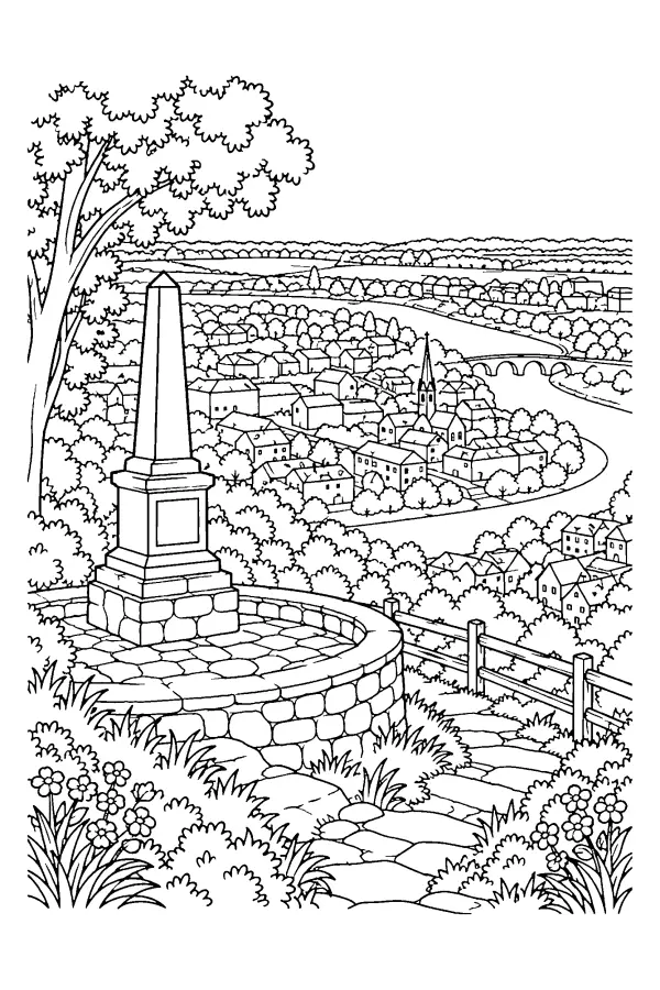 Hillside Town Overlook