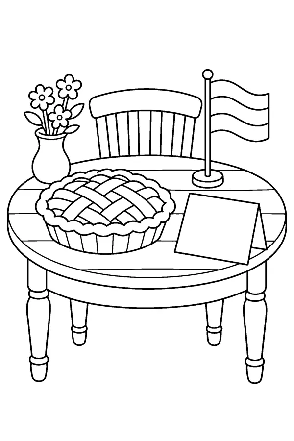 Pie And Flag Table