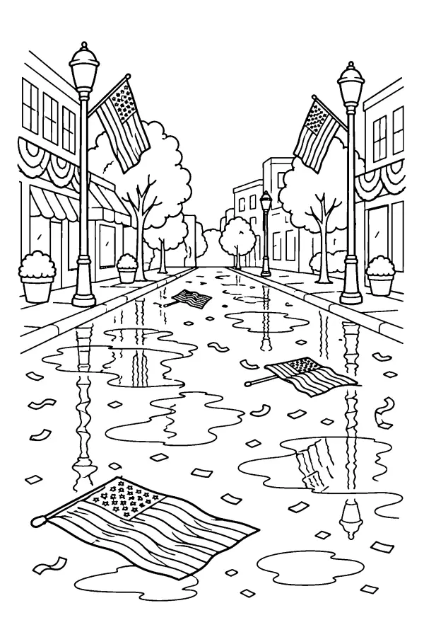 Wet Street Flags