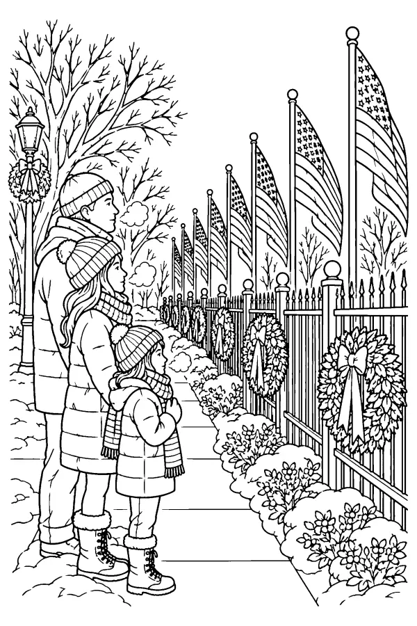 Winter Flag Fence