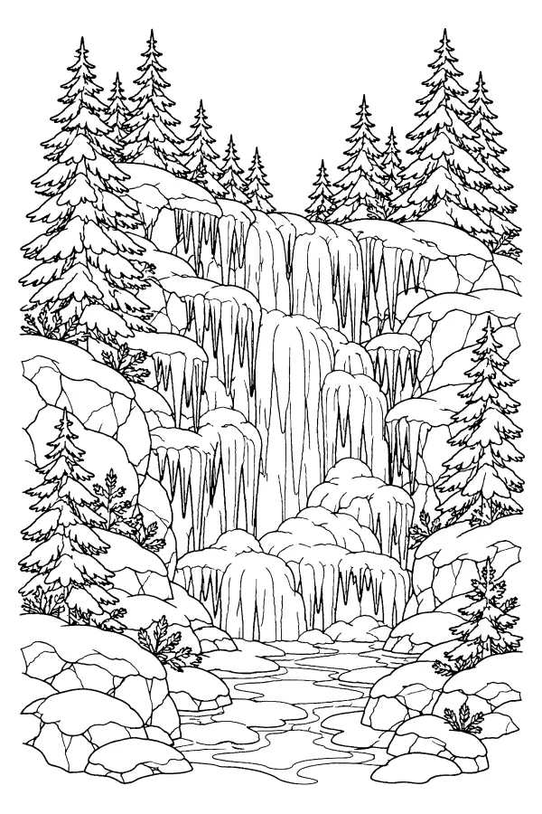 Frozen Pine Falls
