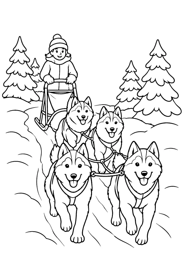 Husky Sled Team