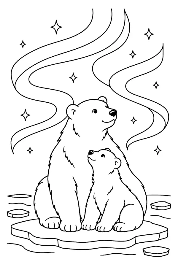 Polar Bears and Northern Lights
