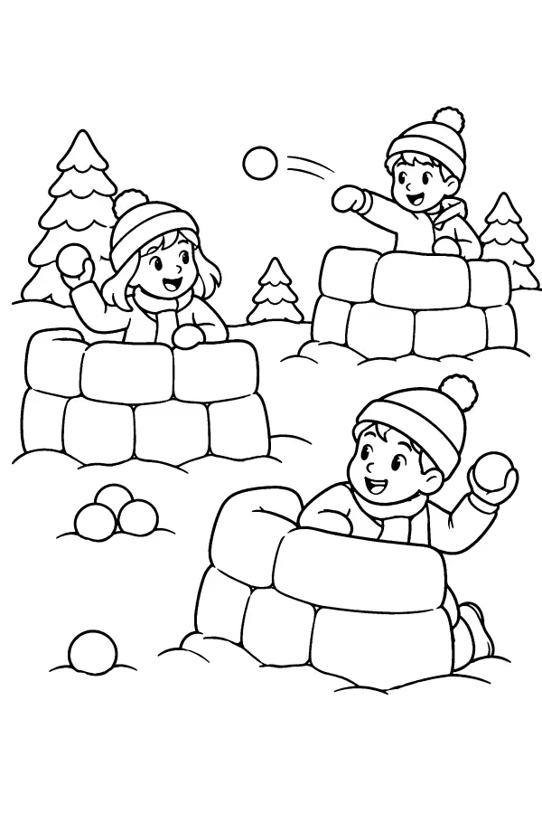 Snow Fort Fight