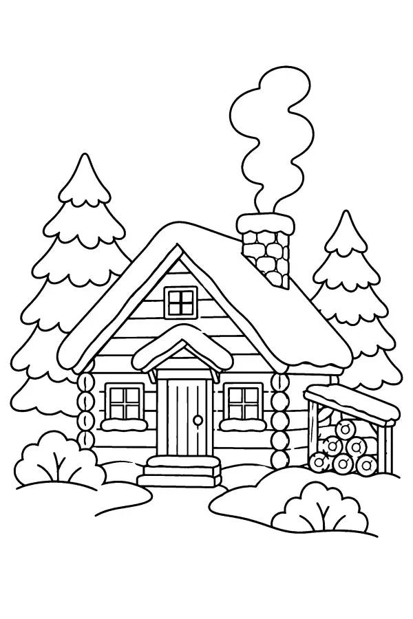 Snowy Cabin Retreat