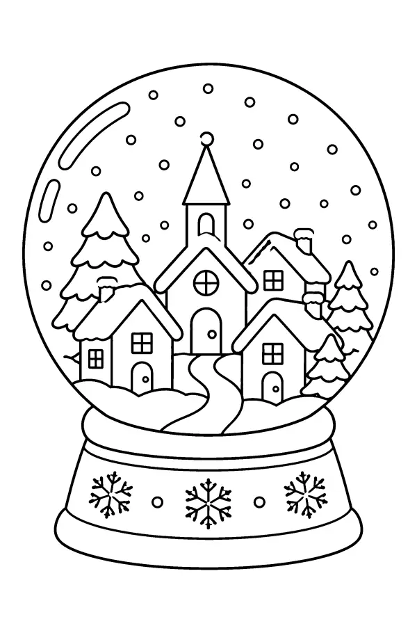 Snowy Village Globe