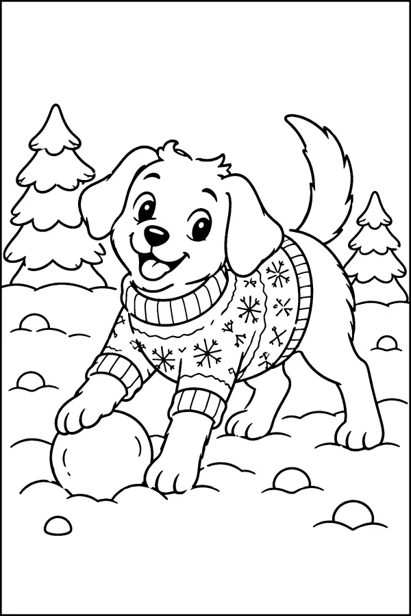 Sweater Snow Dog