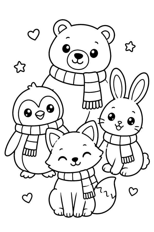 Winter Animal Friends