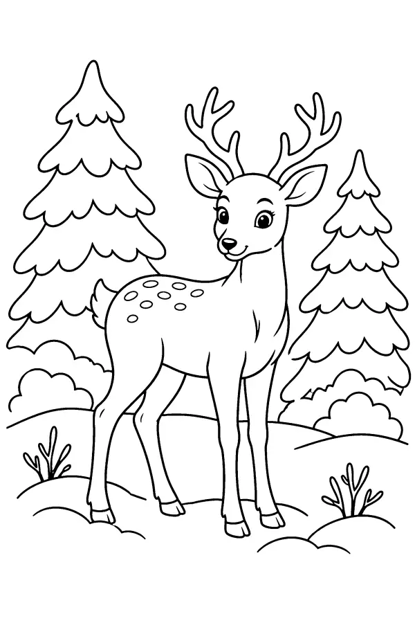 Winter Deer