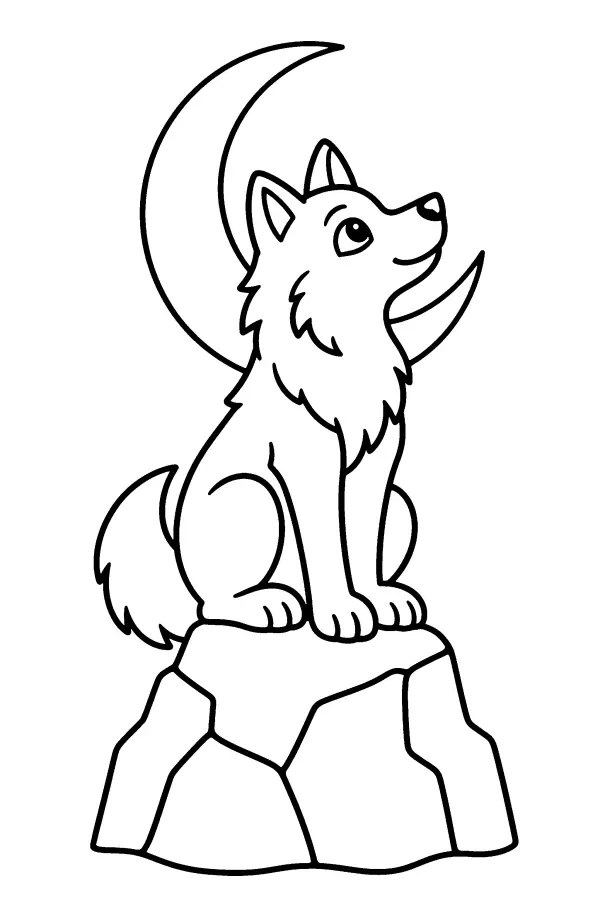 Moonlit Wolf Rock