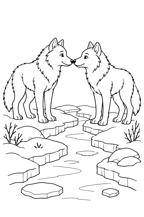 Nose To Nose Wolves