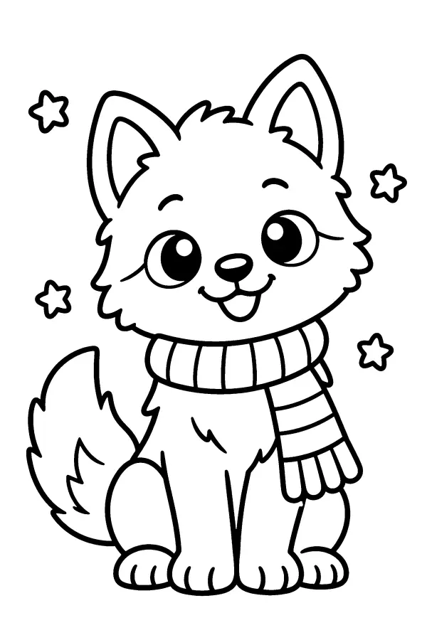 Scarfed Wolf Starry