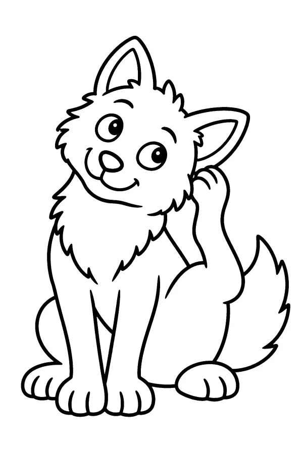 Scratching Wolf