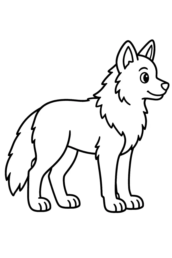 Standing Wolf