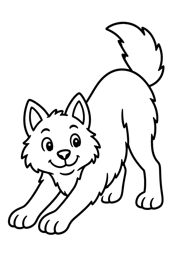 Stretching Wolf