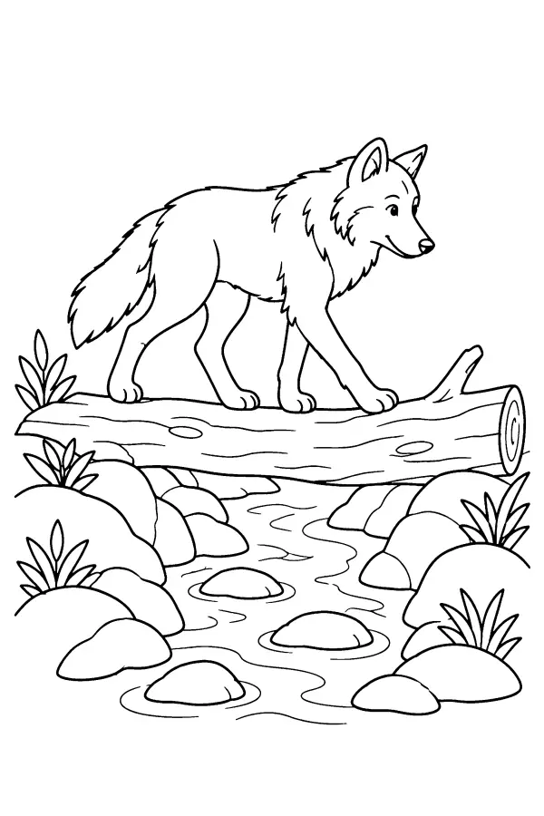 Wolf Crossing Log