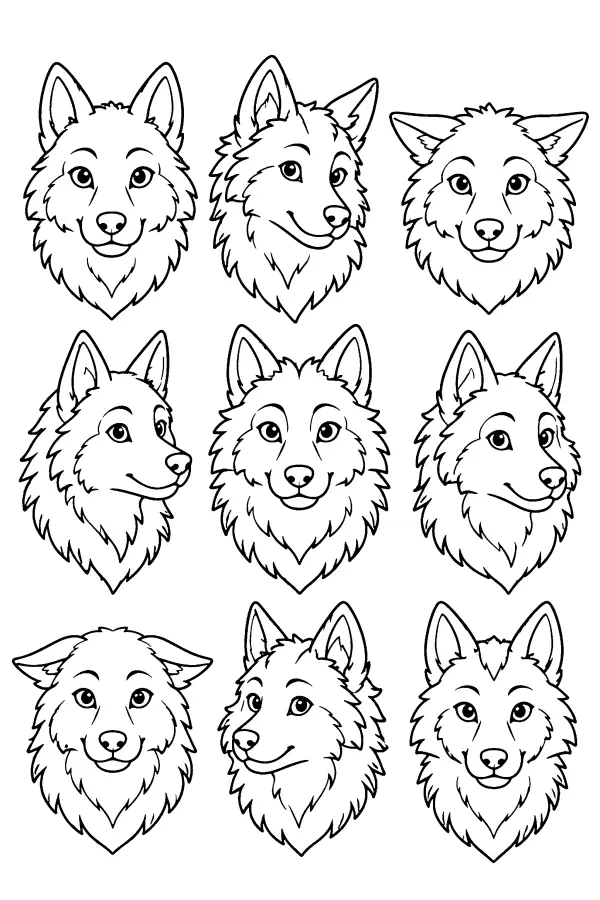 Wolf Face Grid