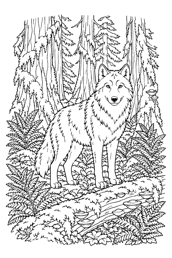 Wolf In Forest