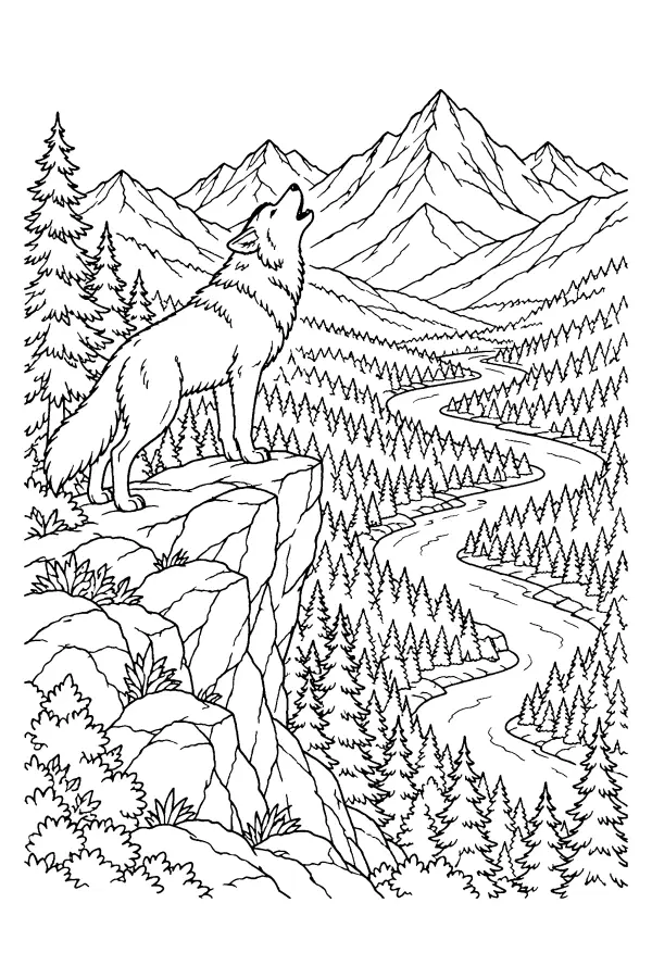Wolf Over Valley